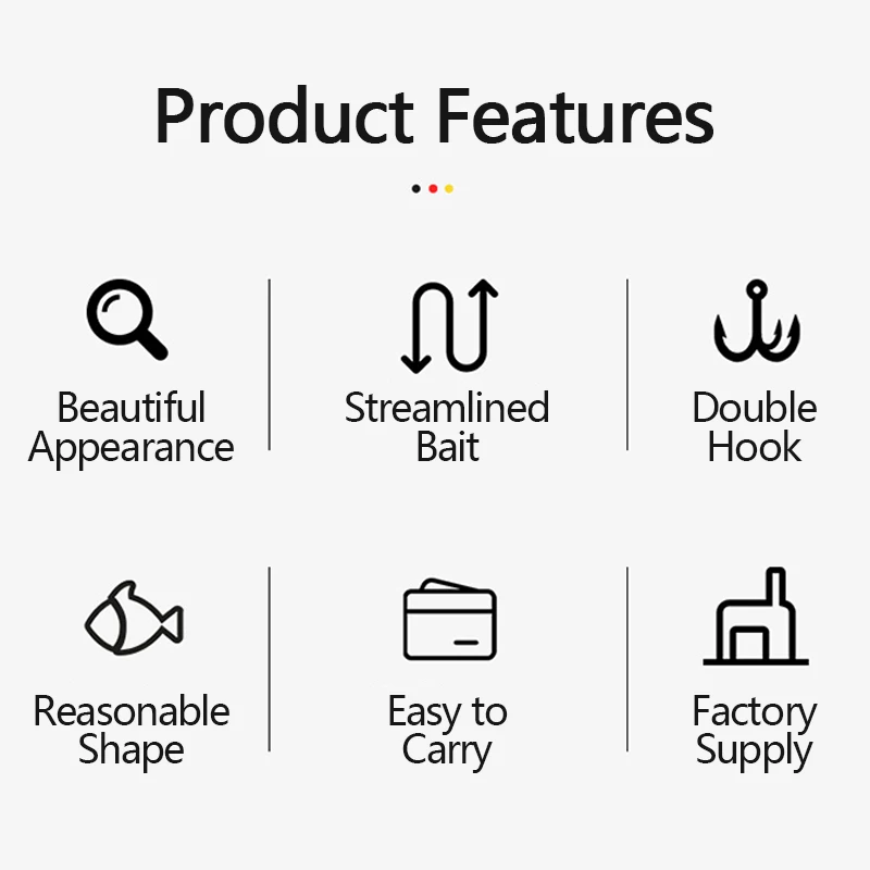 Anzuelo de calamar de camarón de madera artificial, cebo de pesca de calamar luminoso, cebo de pesca de camarón de madera, cebo falso, 10 piezas - imagen 3