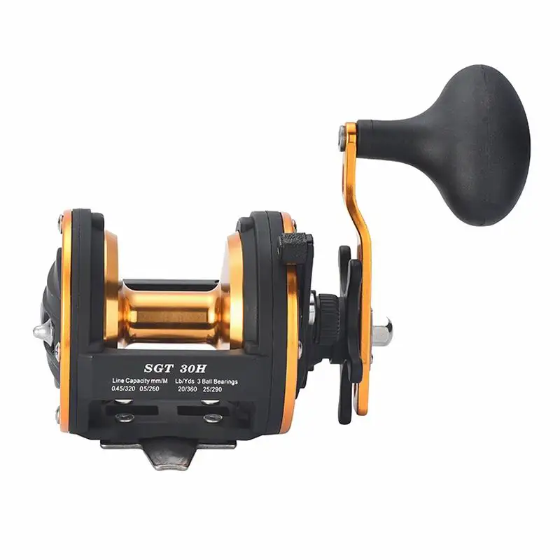 Carrete de pesca 30H 511g 50H 532g, carrete de tambor de aleación de aluminio, 3 rodamientos de bolas, fuerza de frenado, 10kg. Relación de velocidad 6:1