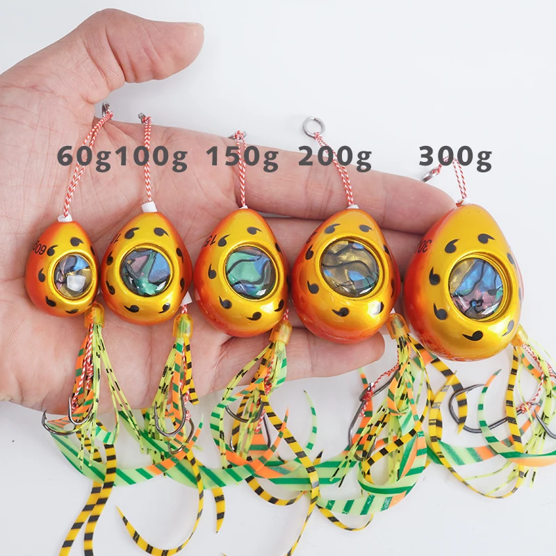 Plantilla Kabura de goma Tai de 60g-300gTenia, plantilla deslizante, pargo, culata marina, Control profundo con falda de goma, señuelo de Jigging - imagen 4