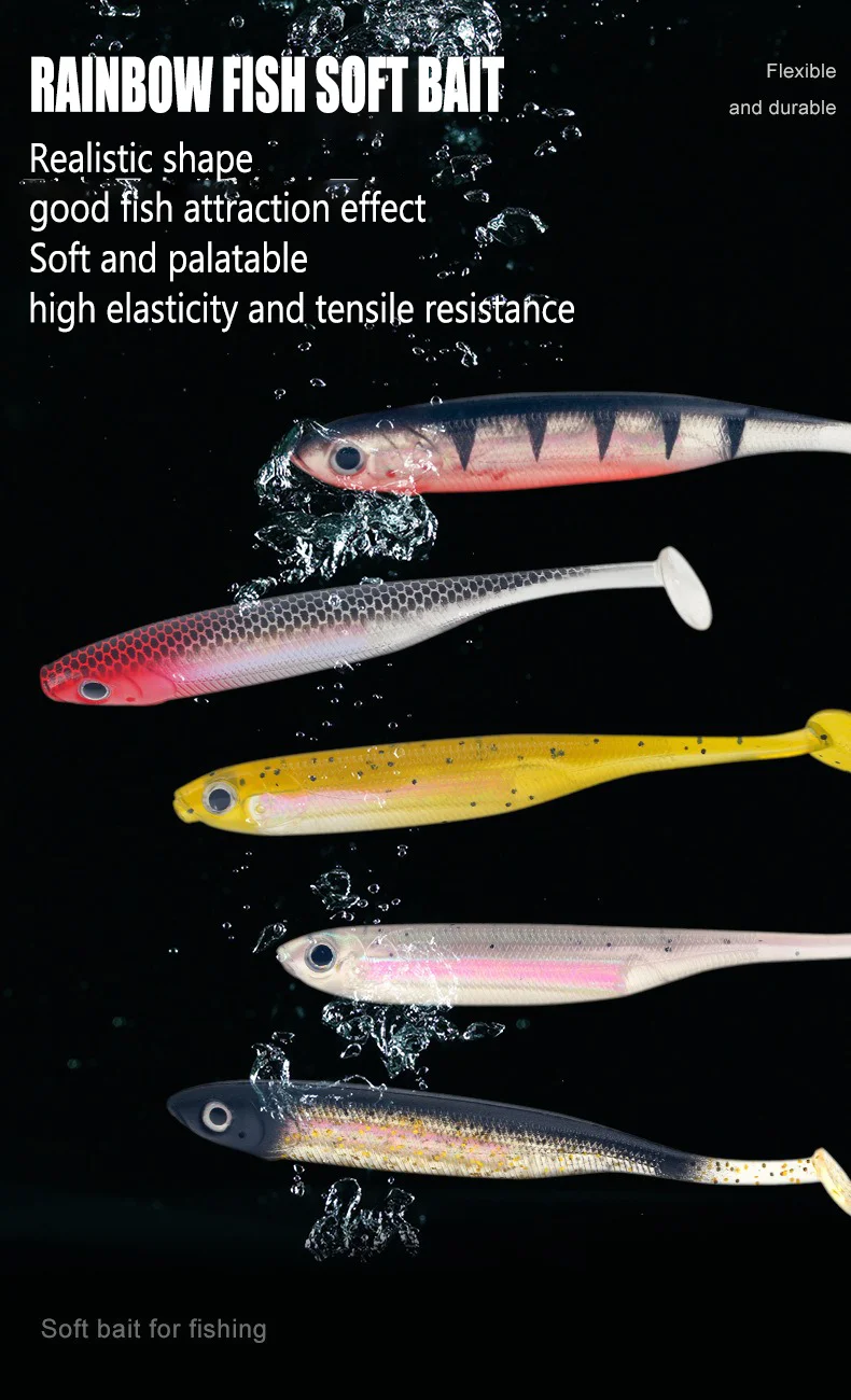 Cebo blando AJLURES 65mm y 125mm para lucio y perca