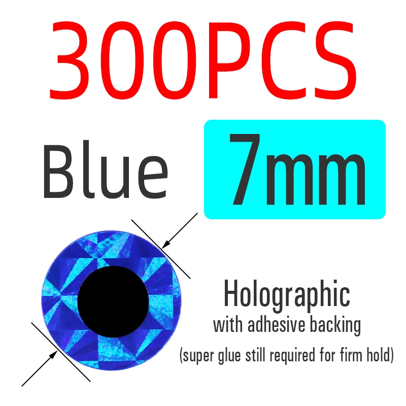 7mm Blue 300pcs