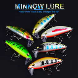 Proberos 1/6 Uds. Señuelos de pesca duros cebo Minnow señuelos CrankBait Set Life-like Swimbait buceo profundo hundimiento señuelos con triple Hoo