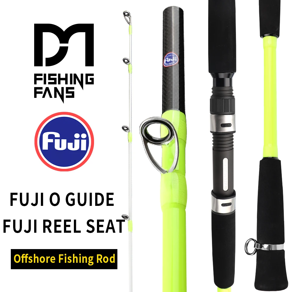 Caña Surf Casting FISHINGFANS Fibra Carbono Punta Noctilucente