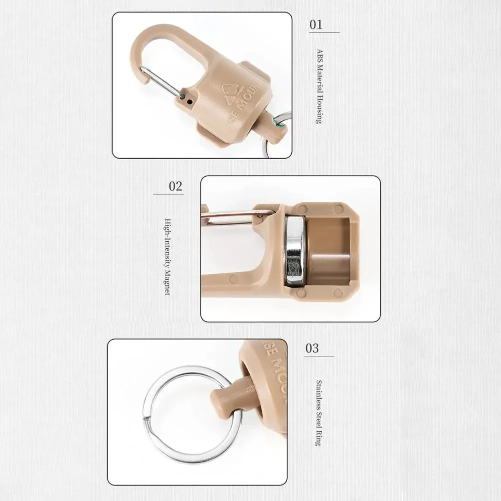 Llavero ligero SHIQIAN, llavero magnético resistente, adecuado para acampar al aire libre, senderismo, pesca, llavero de mochila - imagen 2