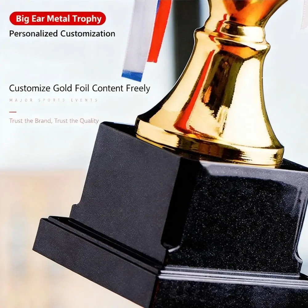 Premio creativo Trofeo de metal Diseño divertido Grabado gratis Trofeo deportivo Colección de exhibición Material metálico Trofeo de premio Tenis de mesa - imagen 5