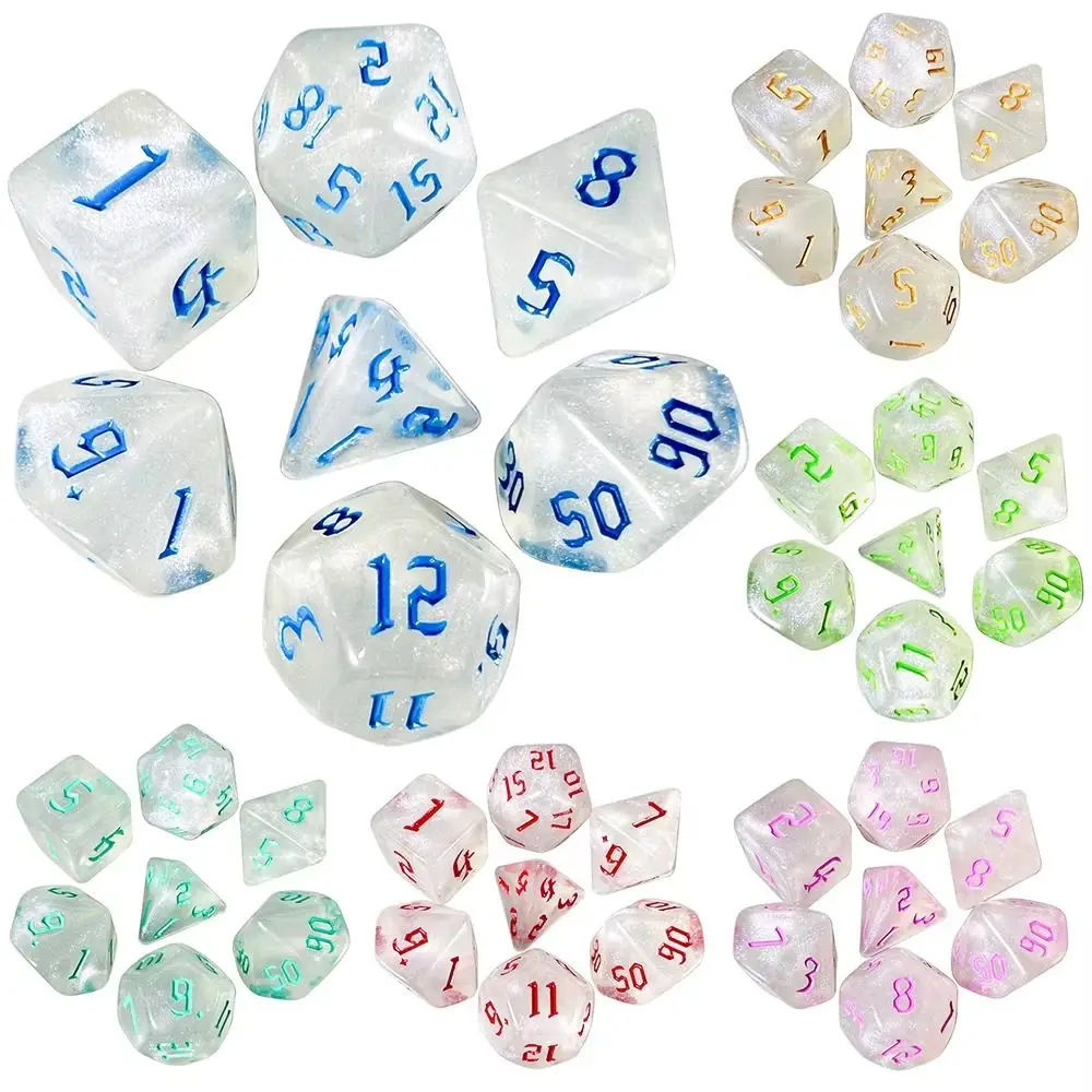 Dados acrílicos poliédricos D4 D6 D8 D10 D12 D20 para juegos de rol - imagen 5