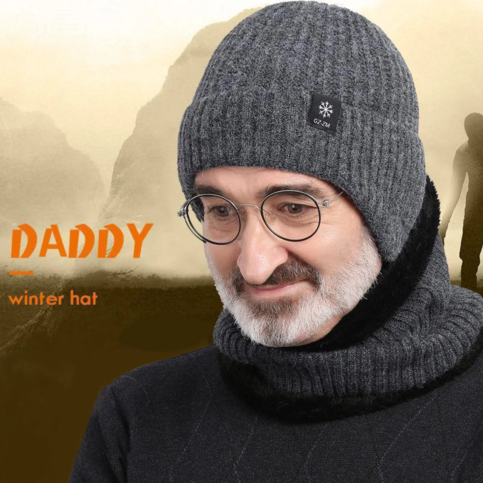 Gorro cálido de punto para hombre, gorro de felpa grueso a prueba de viento para invierno, para exteriores, ciclismo, pesca, esquí, gorro cálido, gorros cómodos - imagen 2