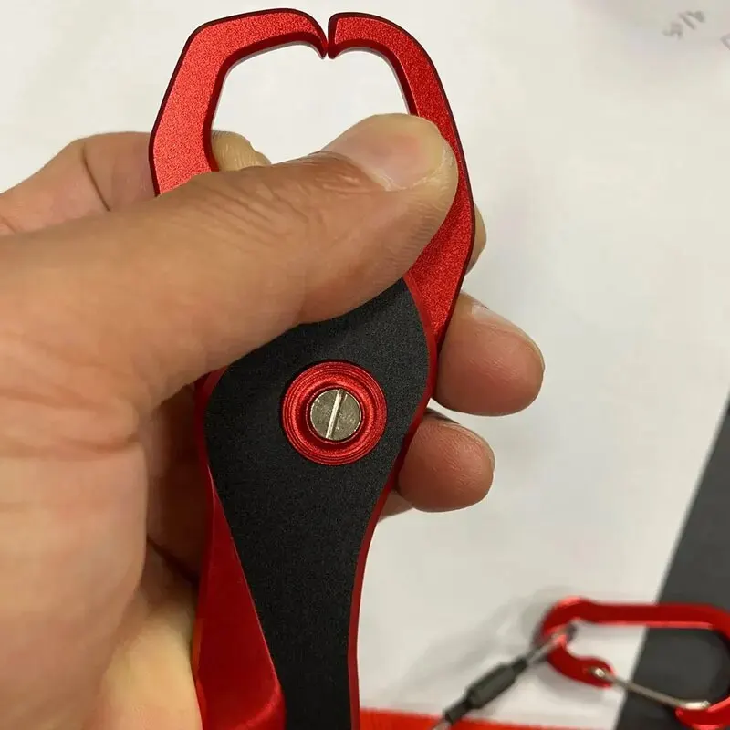 Controlador de pescado de aleación de aluminio resistente al óxido, gran apertura con cuerda de mano antipérdida, herramienta de pesca profesional portátil para acampar - imagen 4