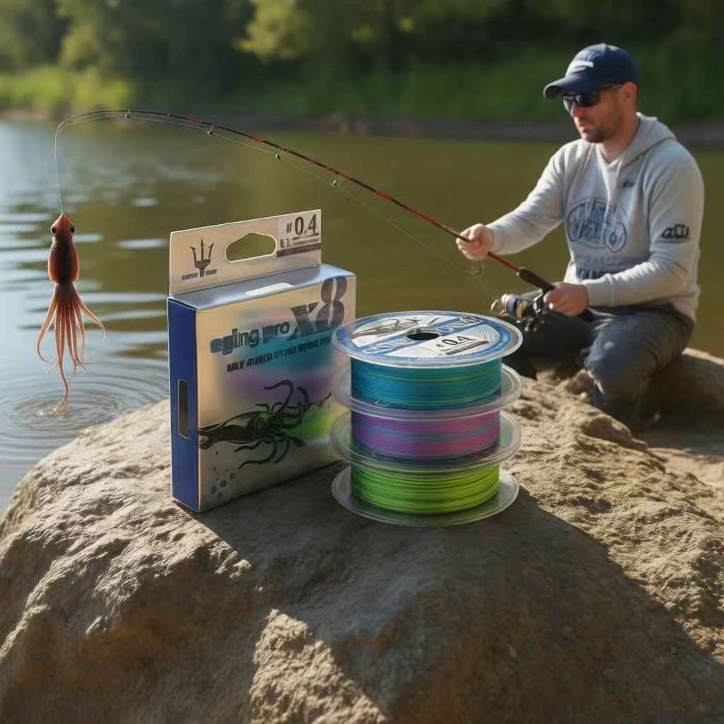 Línea trenzada 8 hebras para jigging de calamar salado - imagen 3