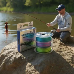 Línea de pesca de calamar de 150M, línea de Jigging de calamar de agua salada de alta resistencia trenzada de PE de 8 hebras, fundición suave ultrafina