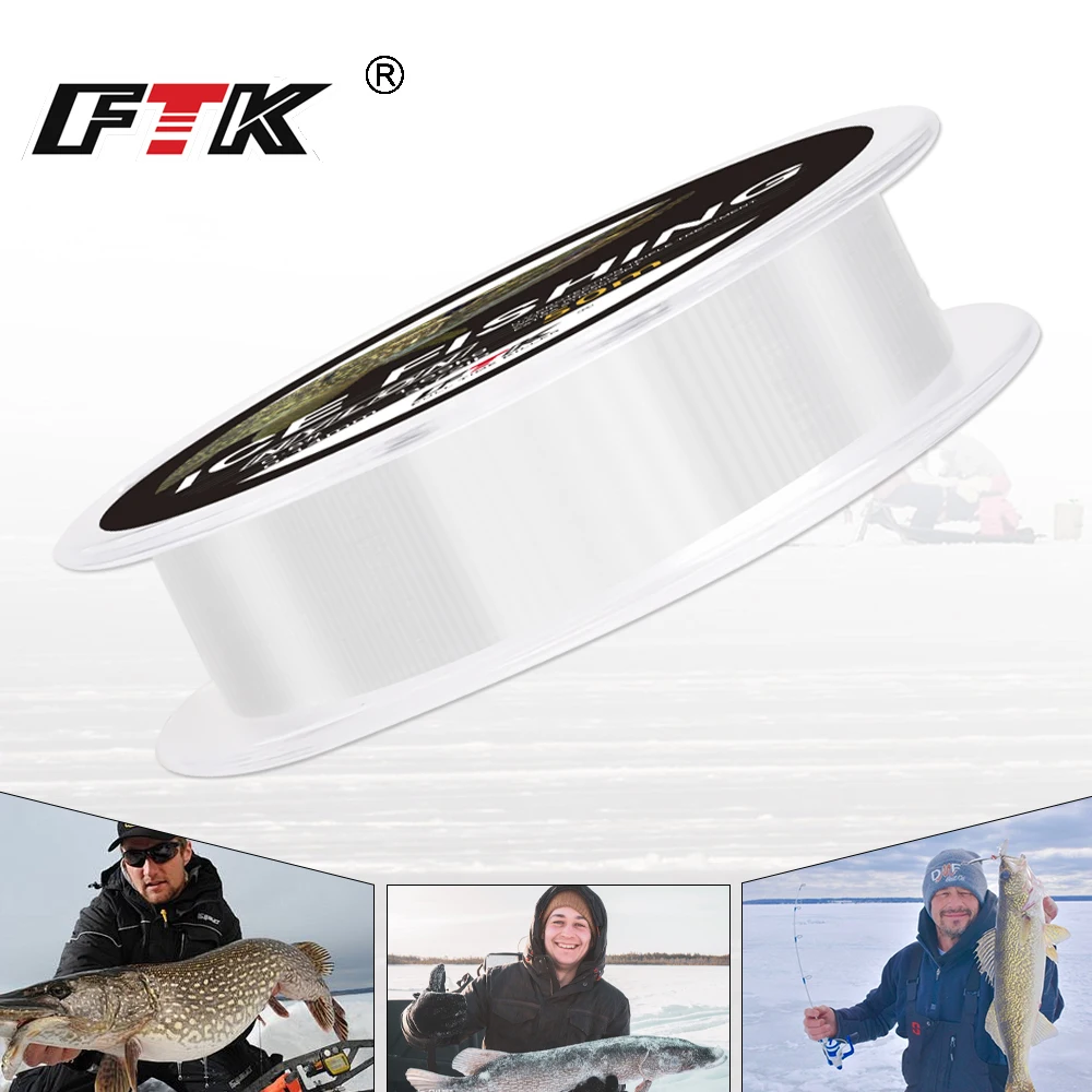 FTK Winter Fishing Line Super Strong Nylon Line 50m 3.72LB-21.34LB Low Temperature Resistance Transparent Japan Ice Fishing Line - imagen 3
