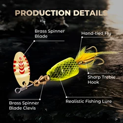 Goture 4 uds/68 Uds Kit de Señuelos de Pesca aparejos en capas equipo profesional señuelo de pesca y plantilla de Metal, para equipo de pesca de trucha/luccio/bajo