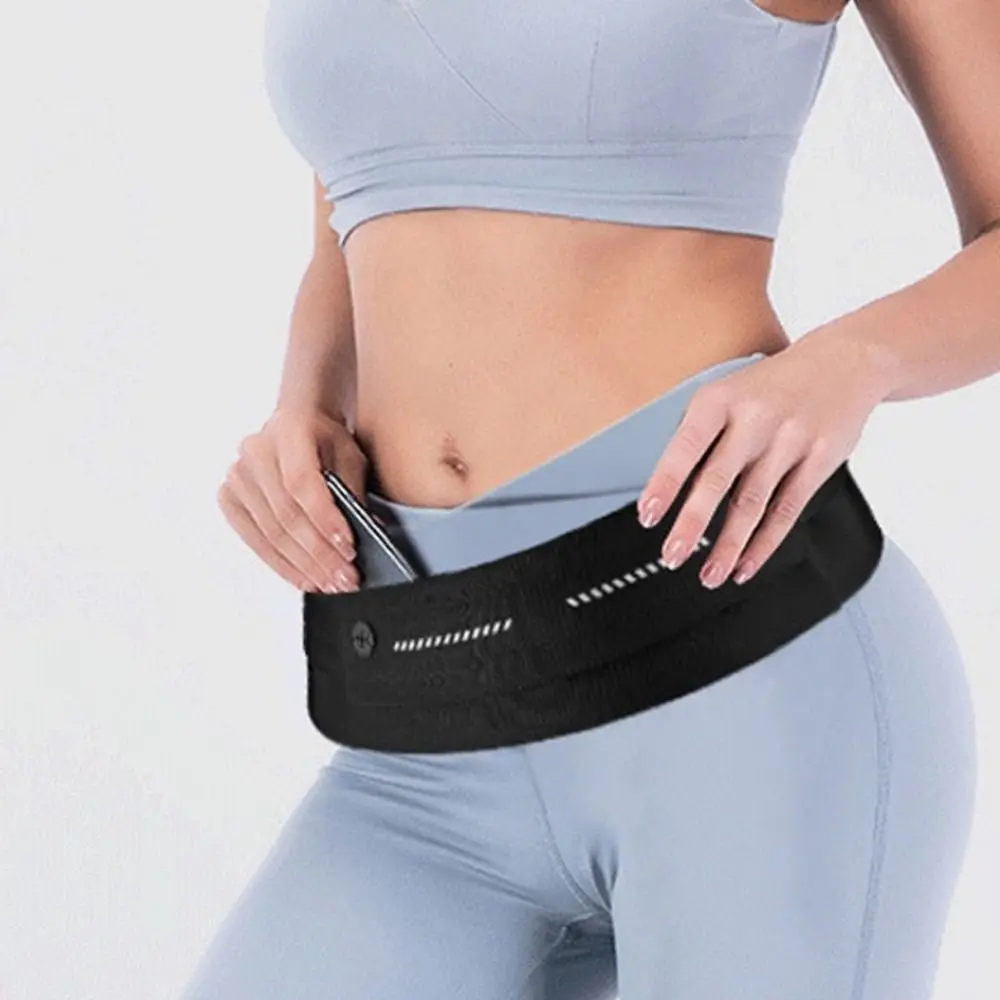 Riñonera deportiva ultrafina para móvil, riñonera para correr con reflejo nocturno, almacenamiento transpirable, bolsa deportiva para teléfono para hombres y mujeres - imagen 4