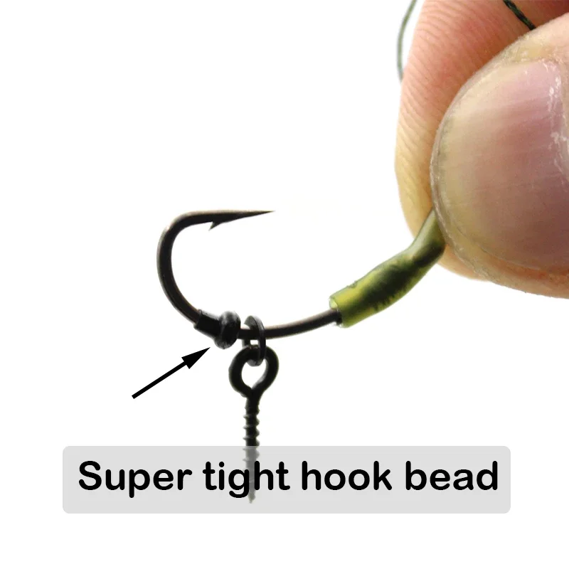 50 piezas de anzuelo de pesca de carpa, anillo de cuentas, tapón giratorio, hilo de cebo, Boilies emergentes para aparejo de pelo de carpa, accesorios de herramientas - imagen 5