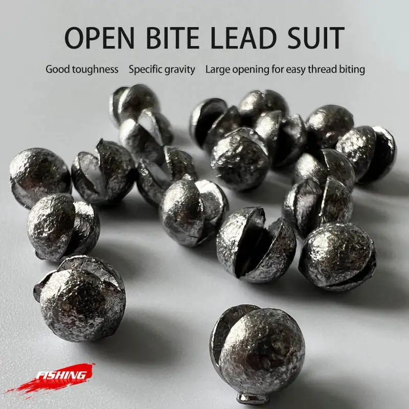 Juego de pesas de pesca de piezas, herramientas de pesca extraíbles redondas, pesas de plomo de tiro dividido, equipo de pesas, 110 - imagen 3