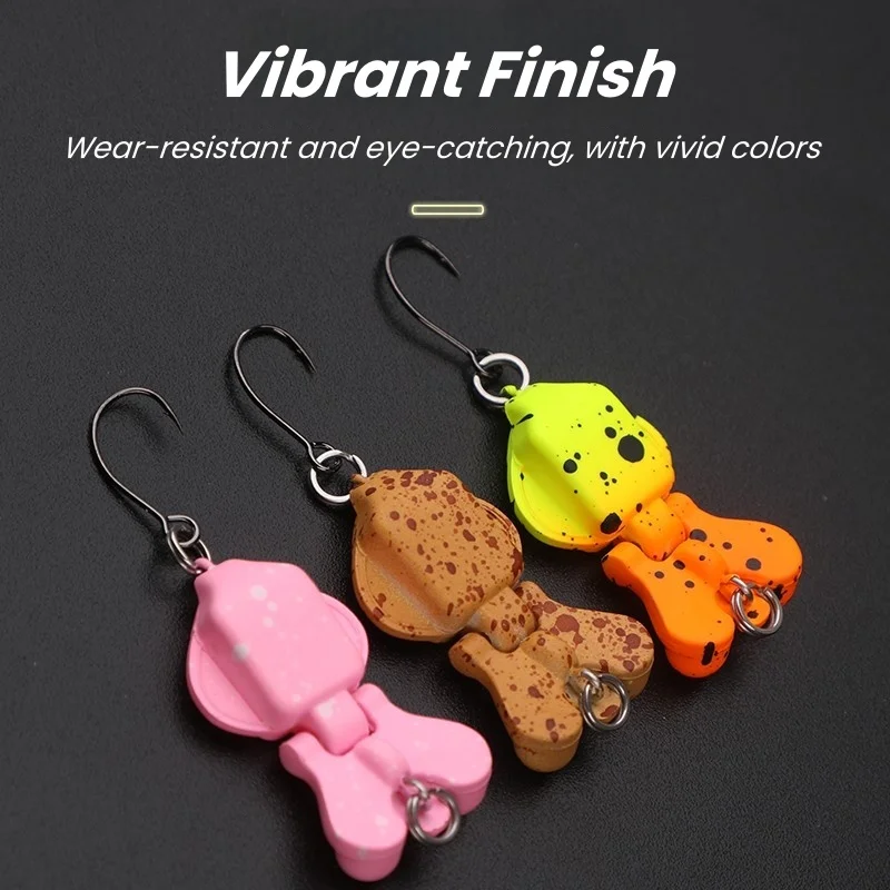 Wondersee-cebo de pesca de 2 secciones, 2g, 30mm, Micro cebo, Micro articulaciones duales, cuentas de Metal internas, Chub Bass, Mahseer dorado, Topmouth - imagen 3