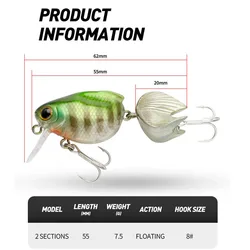 Goldfish Crankbait – Señuelo flotante para lubina y perca