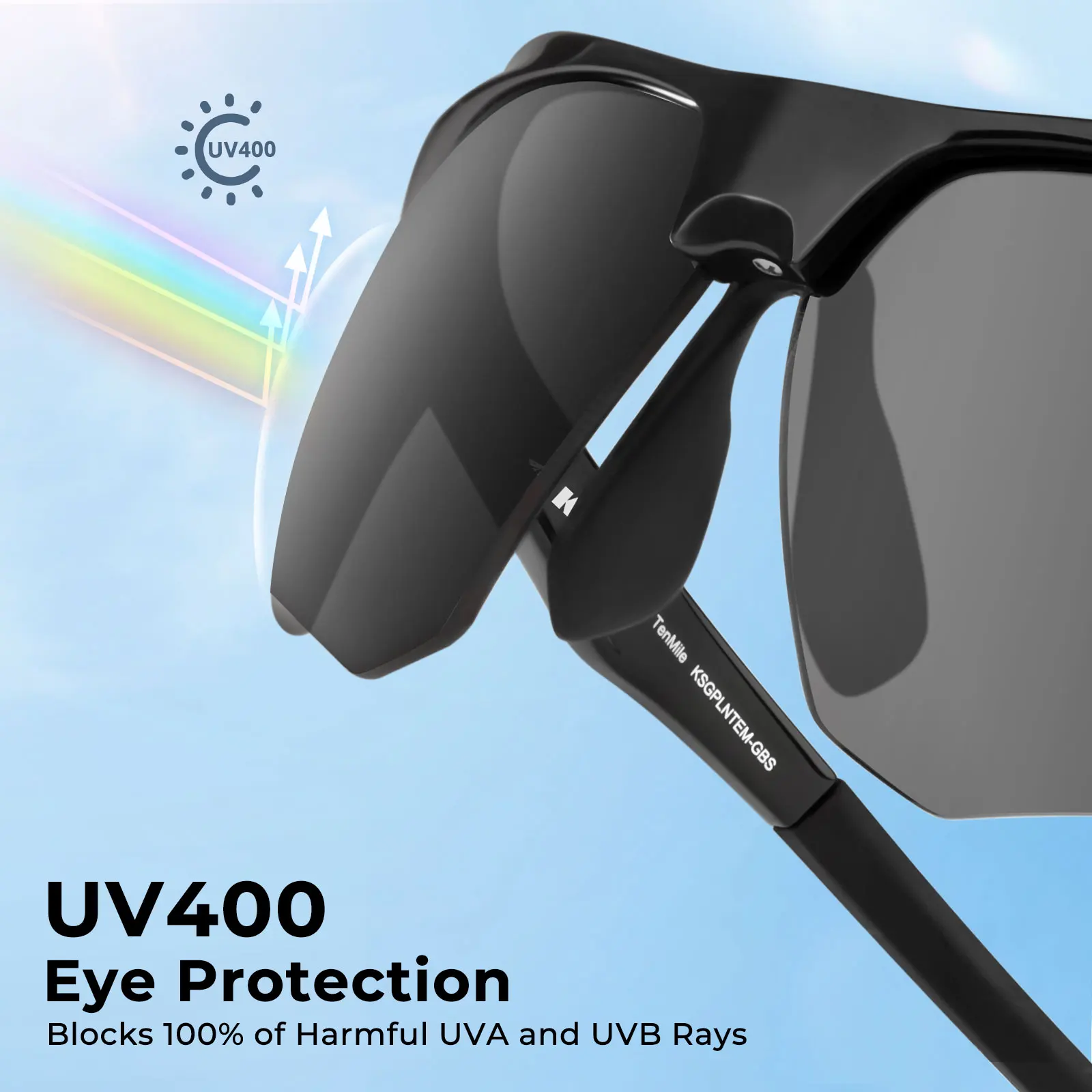 KastKing Tenmile Gafas de sol polarizadas para hombres y mujeres Protección UV Deporte Ciclismo Pesca Bicicleta Senderismo al aire libre - imagen 3