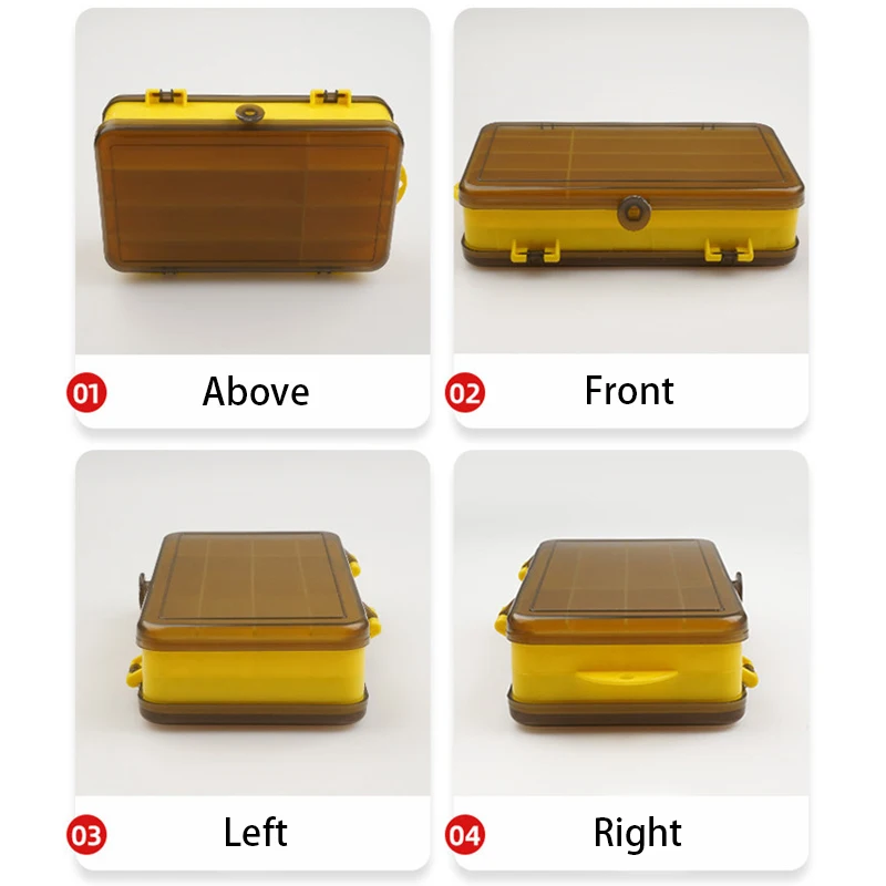 Caja de aparejos de pesca portátil, resistente al agua, de doble cara, para almacenamiento de señuelos - imagen 4