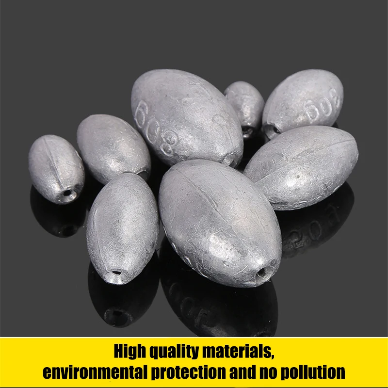 Plomos de plomo en forma de oliva, pesas huecas con accesorios de pesca, herramientas, 1g, 2g, 3g, 4g, 5g, 6g, 8g, 10g, 15g, 10 unidades por lote - imagen 3