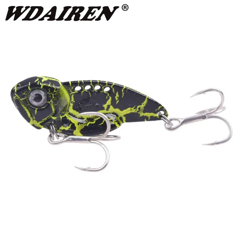 Cuchara de Metal con hoja de 7g, 10g, 14g, cebo VIB, Spinner, equilibrador, plantilla de señuelo de pesca, Wobblers, cebos duros con ganchos, aparejos de pesca, 1 ud.