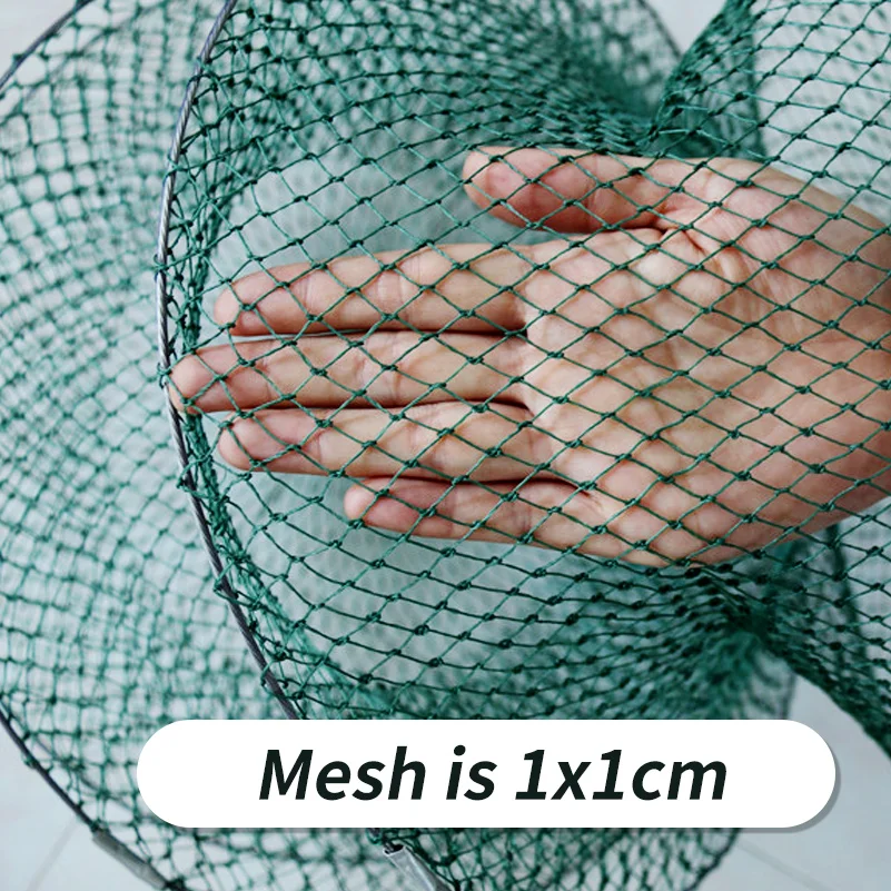SANLIKE-red de pesca plegable telescópica, malla de nailon de secado rápido, cesta de pesca, redes de inmersión, herramienta de aparejos de bolsillo protectora suave - imagen 5