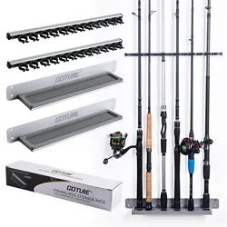 Goture Soporte para cañas de pescar – 12 varillas, vertical y horizontal