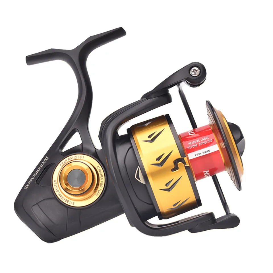 Carrete de pesca PENN SSVII 7500/8500/9500/10500 protección contra la corrosión rueda giratoria de agua de mar Max 13kg 4,7:1/4,2:1 carrete giratorio de mar - imagen 5