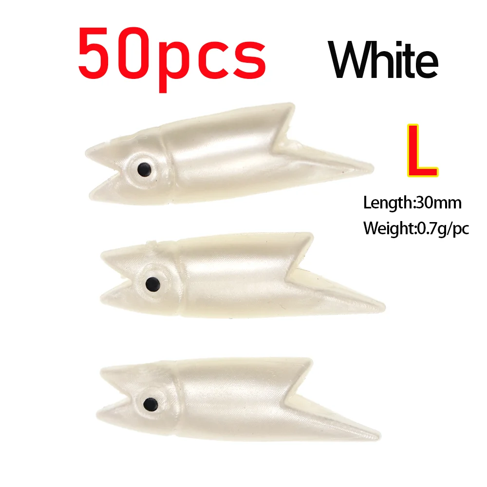 50pcs L White