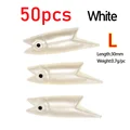 50pcs L White