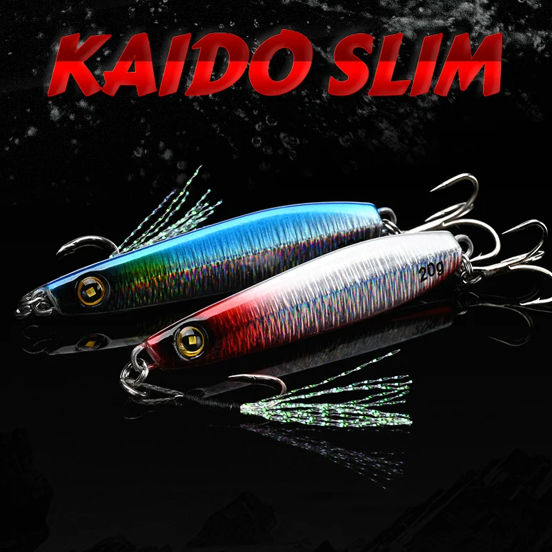 ALLBLUE KAIDO-gabarito de Metal delgado, 20G, 30G, 40G, 60G, cuchara de Jigging, lubina fundida, señuelo de pesca de agua salada, aparejos de cebo Artificial - imagen 2