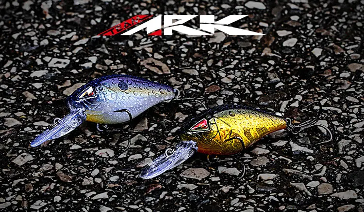 ARK CM36 Mini hombre gordo de ruido poco profundo, gancho personalizado Musta KVD, señuelo cebo falso perca de fundición lejana