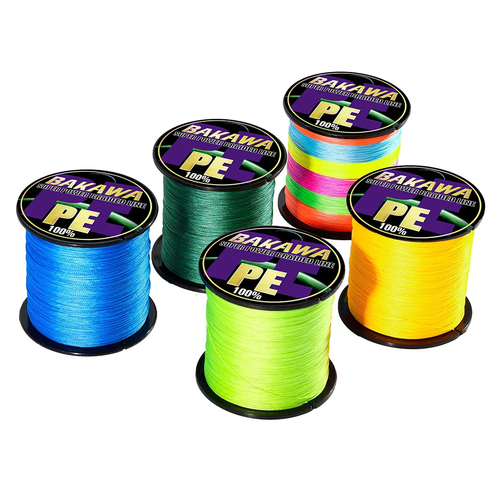 BAKAWA-sedal de Pesca trenzado de 4 hebras, 300M, 8-85LB, multifilamento japonés, alambre suave y duradero para carpa, agua salada y dulce - imagen 5