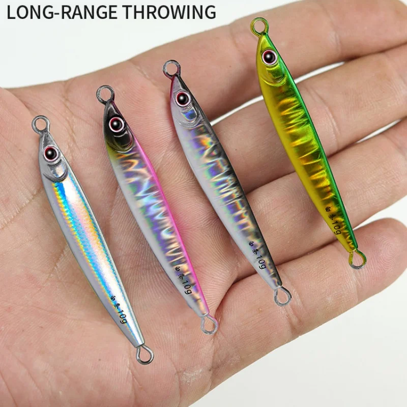 Señuelo de pesca con forma de S, plantillas de Metal, rollo de tiro largo, rotación, señuelos artificiales, cebo duro de deriva, lote de 4 piezas en oferta