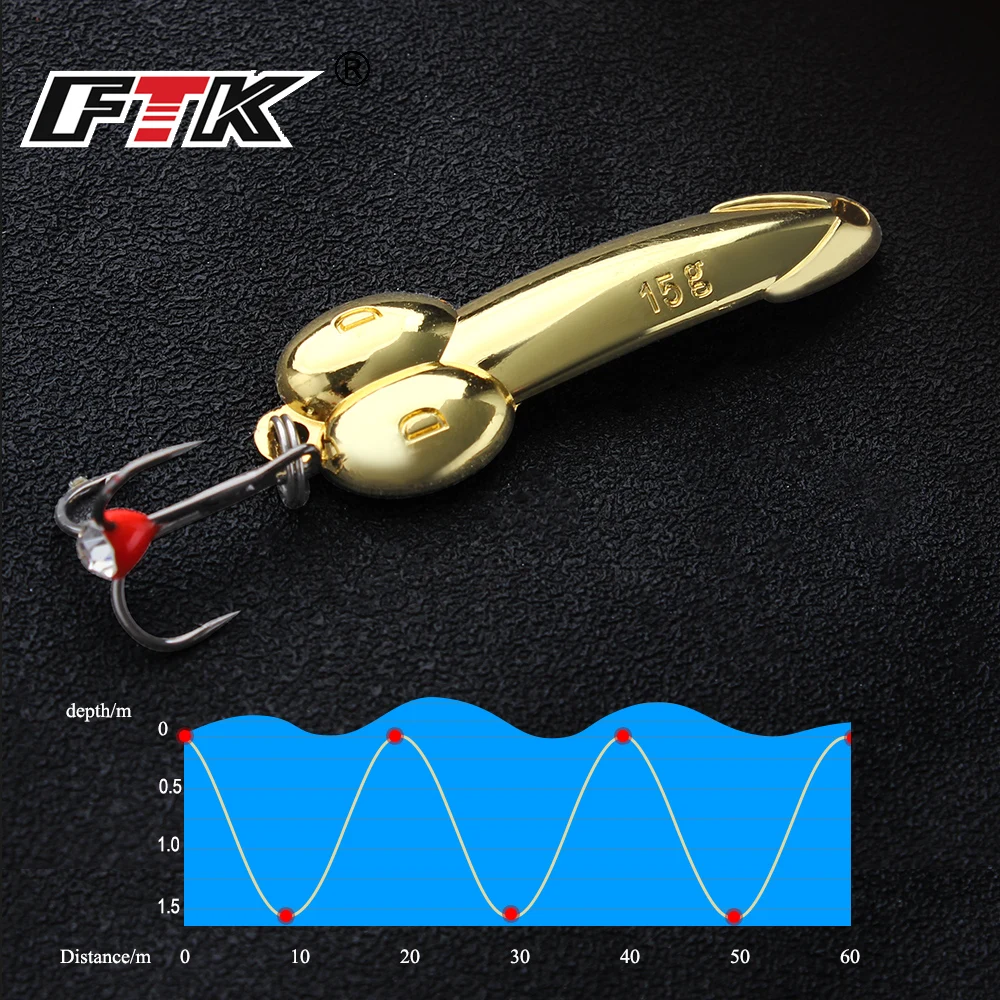 FTK-señuelo giratorio de pesca en hielo, cebo de pesca de lubina, anzuelo triple, 5g/10g/15g/20g, 34mm/44mm/50mm/56mm, 1 unidad - imagen 2