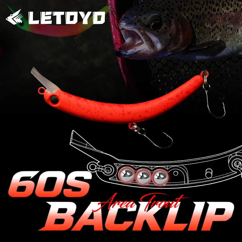 LETOYO 3,5g 60mm 60S Backlip Minnow Area señuelo duro trucha cebo Wobblers señuelo de pesca Minnow cebo Artificial cebo de agua dulce