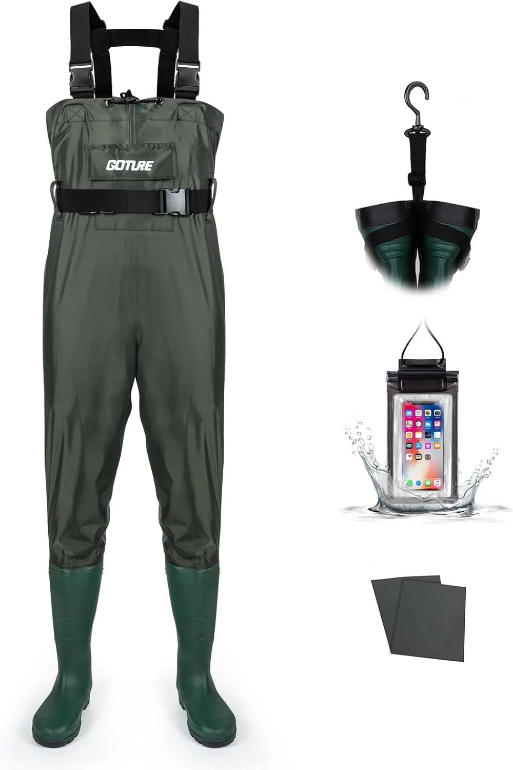 Vadeadores de pesca Goture – Impermeables y transpirables con bota