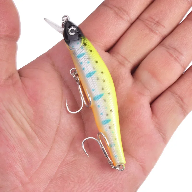 1 unidad, cebo de pesca en forma de minnow, 9 cm, 9 g, wobblers hundibles, sistema magnético deslizante, aparejo, cebo artificial de plástico para lucio, perca, crankbaits - imagen 2