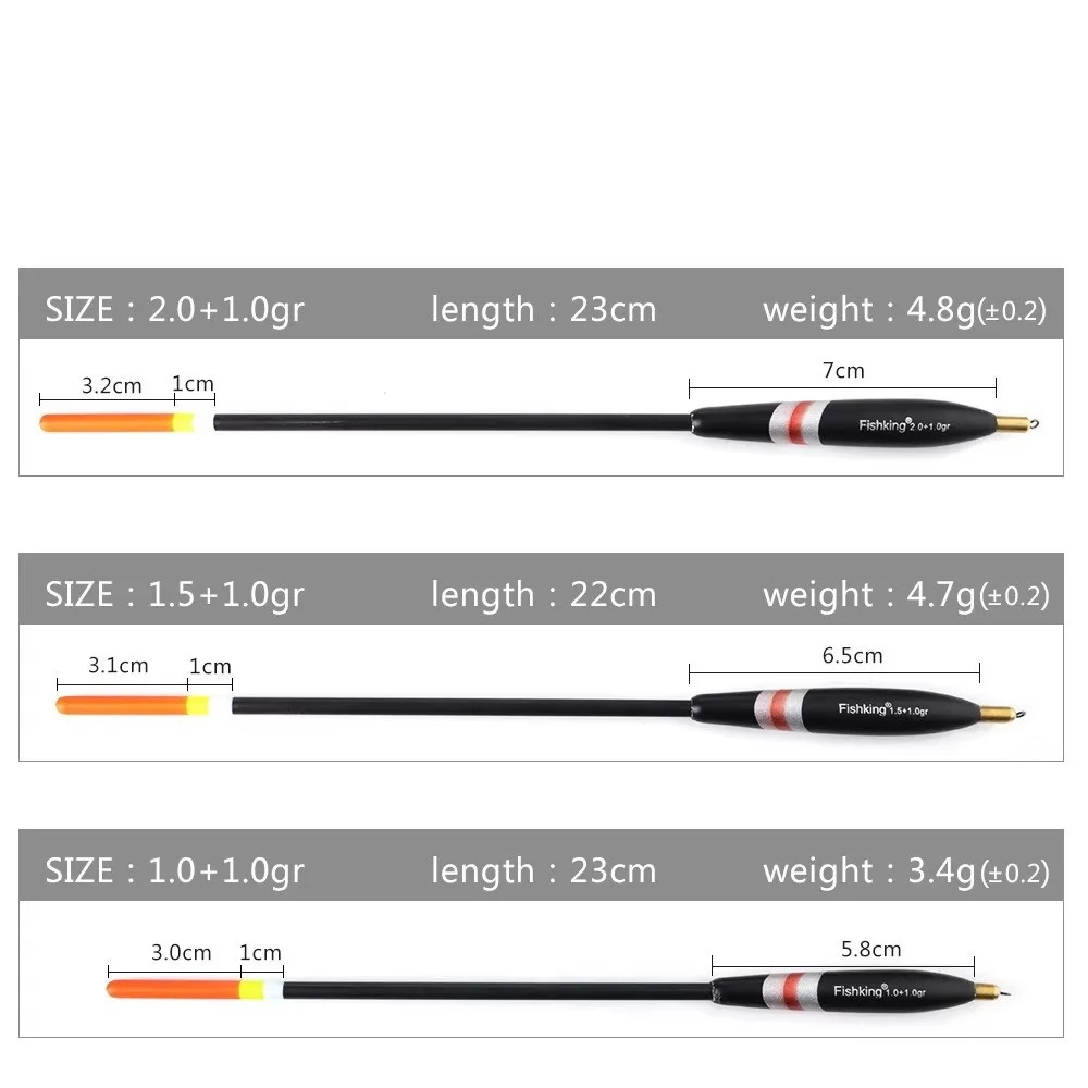 NGB 3 uds flotador de pesca de abeto Barguzinsky 1,0 + 1,0g 1,5 + 1,0g 2,0 + 1,0g flotador de corcho Balsa Bobber aparejos de pesca colgantes de latón - imagen 2