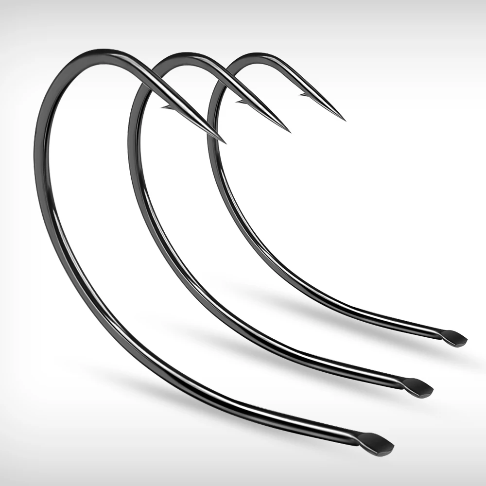 PROBEROS-anzuelos de pesca individuales, 10 piezas, 6-7 #-8 #-9 #-10 #, de gran espacio anzuelo de pesca, acero de alto carbono, gusano, aparejos de pesca de lubina - imagen 5