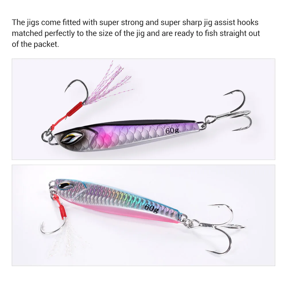 NOEBY-plantilla deslizante de sardina, plantilla de Metal de 83mm y 60g, señuelo de pesca Shore Jigging, barco de fundición, Jigging lento, cebo duro, señuelo de pesca de agua salada - imagen 5