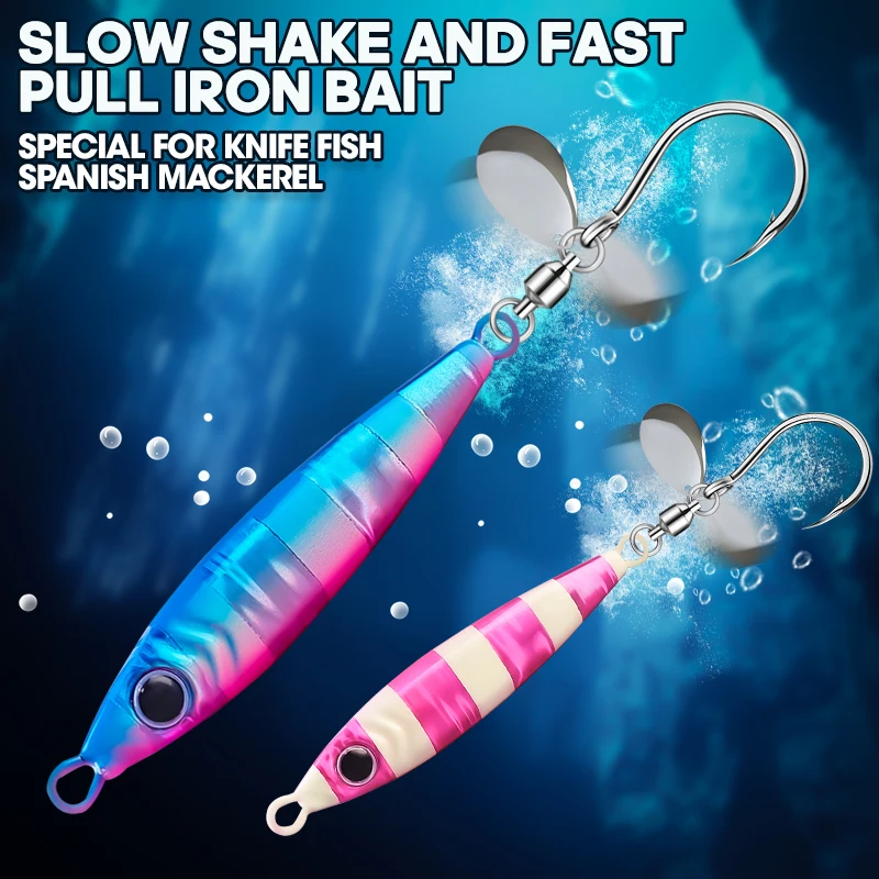 Señuelos metálicos luminosos TAIYU 20-40g para mar y río - imagen 3