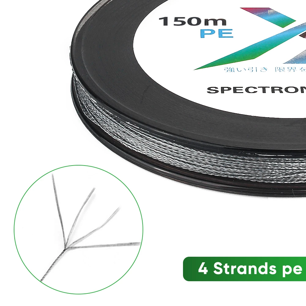 DNDYUJU-sedal de pesca trenzado, hilo de 4 hebras, 150M, multifilamento japonés, suave para pesca de carpa - imagen 2