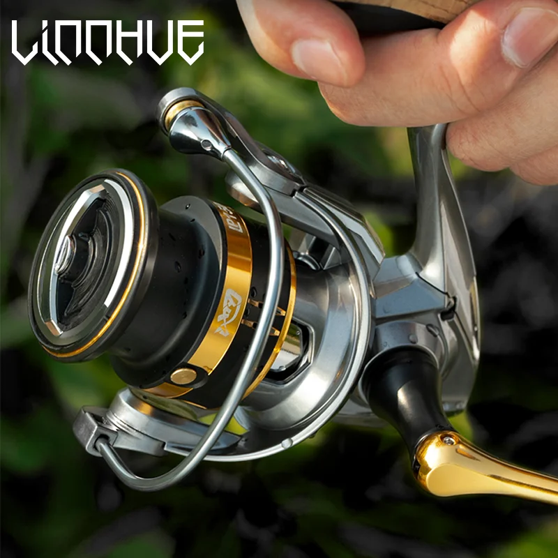 Carrete de pesca LP1000-4000 cuerpo de fibra de carbono carrete giratorio de agarre único/doble carrete de carpa de doble agarre accesorio de pesca - imagen 3