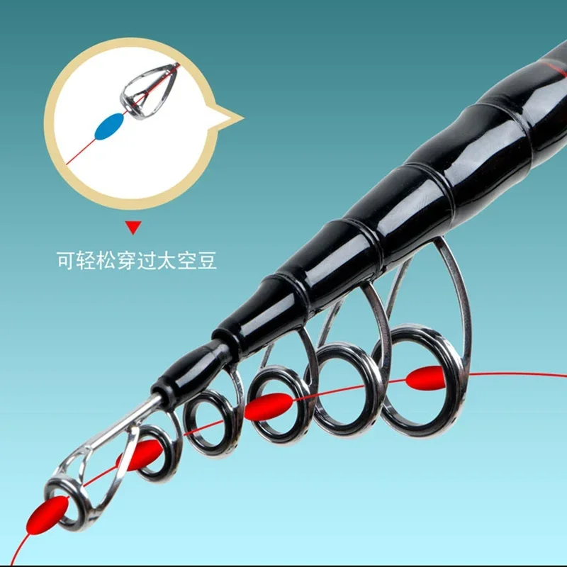 Caña de pescar giratoria ultraligera, 1,8-3,0 m, cebo de poste de mar de viaje WT 8-18g, señuelo de Jigging de agua salada con anillo guía de cerámica - imagen 5