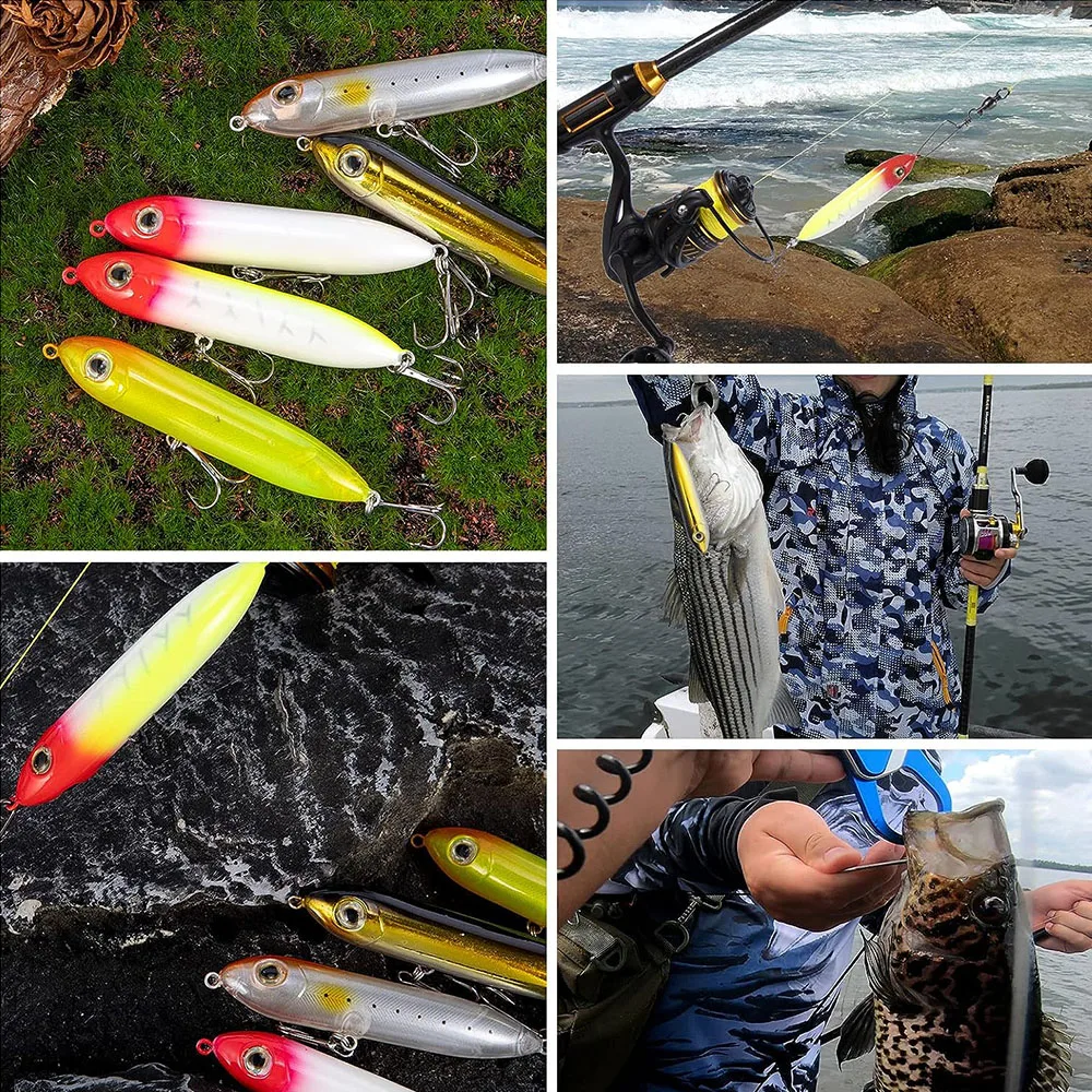 Topwater-señuelo De Pesca Whopper, 9,6 cm, 12g, cebo duro, superficie superior del agua, artísticos De Pesca Isca Spook, Walk The Dog - imagen 5