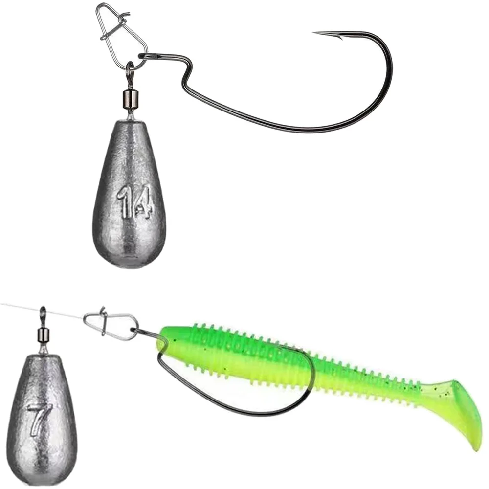 GOBAIT Drop Shot 15 unids/lote peso de Pesca plomo 3,5g 5g 7g 10g 14g 20g colgante de plomo de bala Kit de aparejos de plantilla de Metal herramienta de Pesca - imagen 3