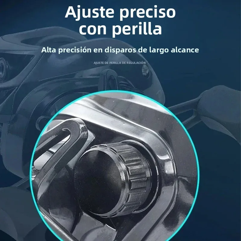 Carrete Baitcasting 7.2:1 Huidiao – Freno magnético 12 etapas para agua dulce - imagen 5