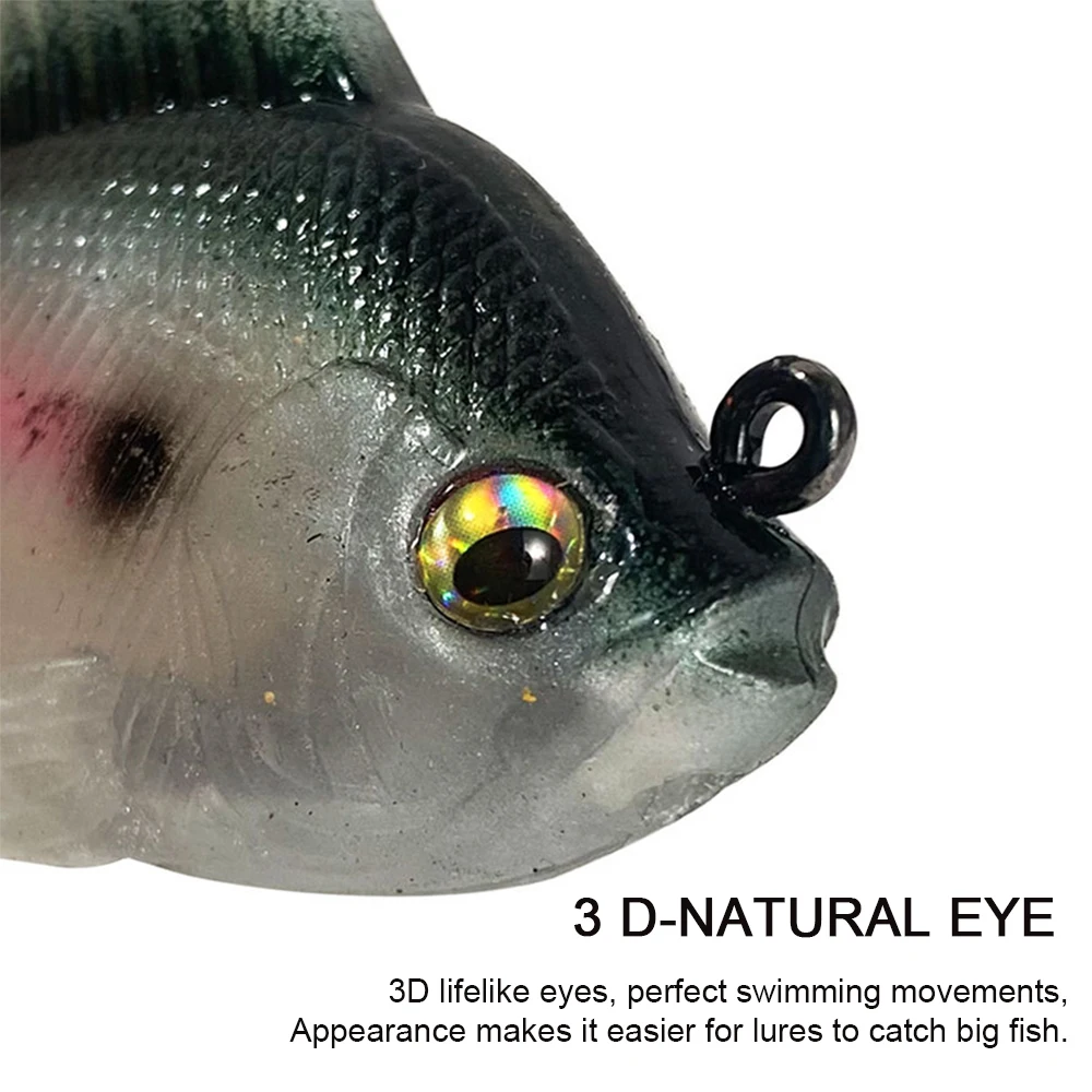 Hanlin 6 cm/14g 8 cm/25g cebo suave cola en T Señuelos de pesca Wobbler cebo Artificial Bluegill Swimbaits hundimiento pez luna aparejos de lubina - imagen 4