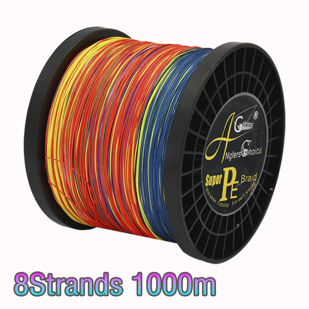 Línea de pesca trenzada de 8 hebras, línea de pesca trenzada súper fuerte resistente a la abrasión, 1000m, 1500m, 12LB -65LB - imagen 2